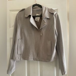 Grey suede lightweight jacket